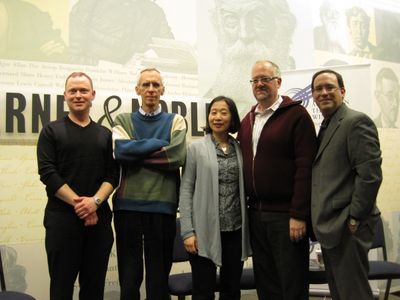 Ben Hodges, David Ives, Diana Son, Doug Wright, and Howard Sherman
 Photo